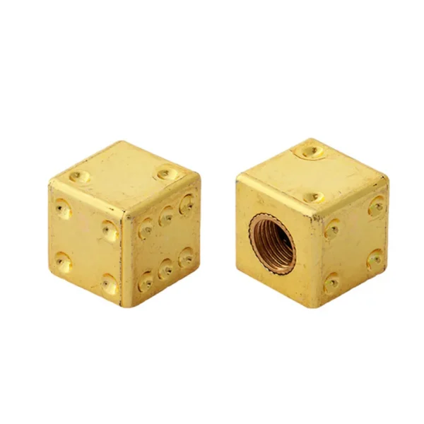TAPON VALVULA DADO GDE DORADO(PAR)